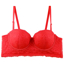 Slika: Crveni čipkasti  double push up grudnjak