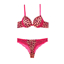 Slika: Rozi leopard komplet push up grudnjak i tange